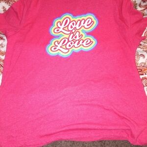Ladies 'Love is Love' Pink Tee